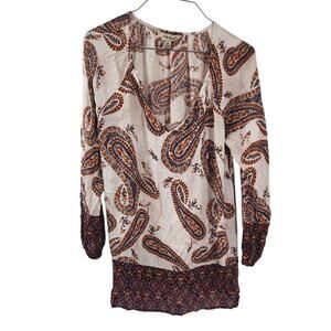 LUCKY BRAND Paisley Print Top Womens Size Medium M